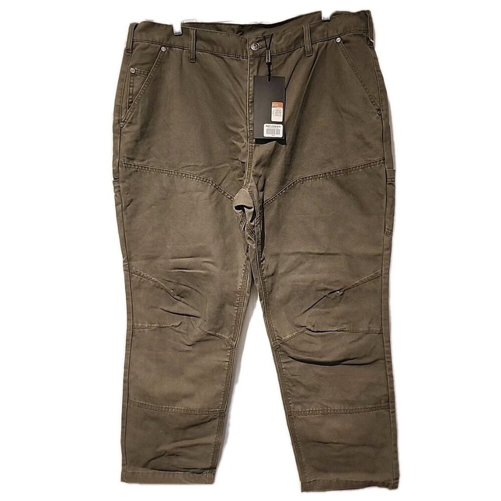 HARLEY DAVIDSON size 40 30 Woven Canvas Carpenter mechanic Pants Mens Green new